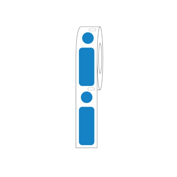 Direct Thermal Cryo 33x13mm & 9.5mm Dot for 2.0ml Tubes/Vials Blue
